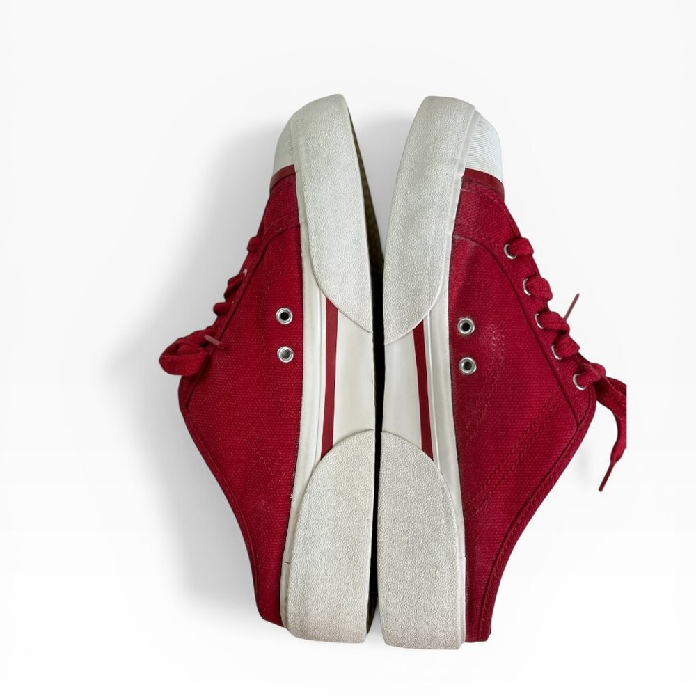 Nike Hermosa Women's Sneakers Y2K Mules SlipOn Red Canvas Platform 8.5 - Picture 7 of 9